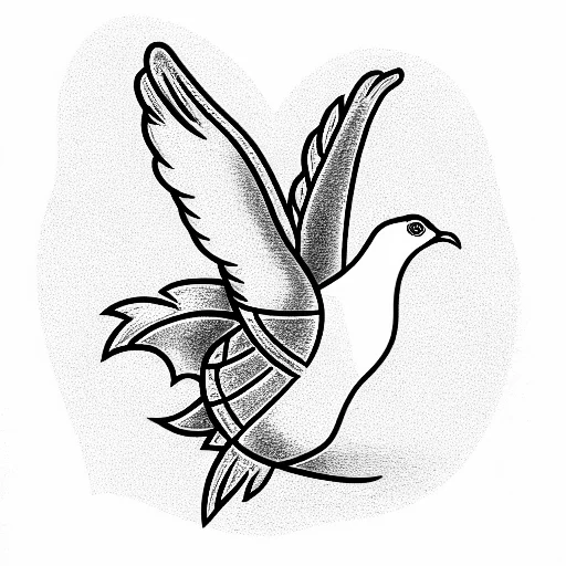 Dove With Heart