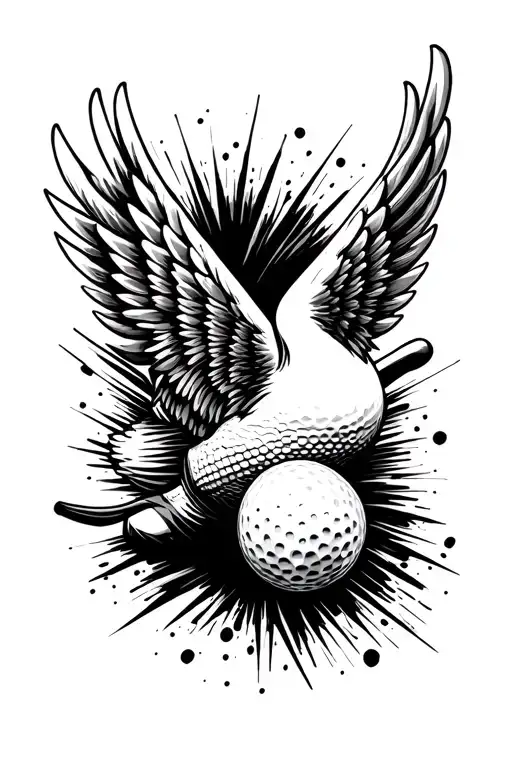 Incorporate A Golf Ball With Wings To Symbolize The Freedom And Excitement Of The Sport