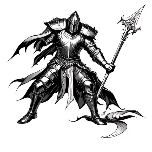 Knight Warrior Battling