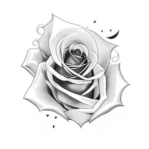 Neck A Rose That Blurs Into Small Hearts