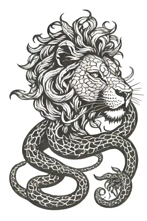 Lion In A Snake