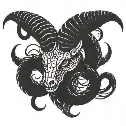 Snake Satan Goat Horns
