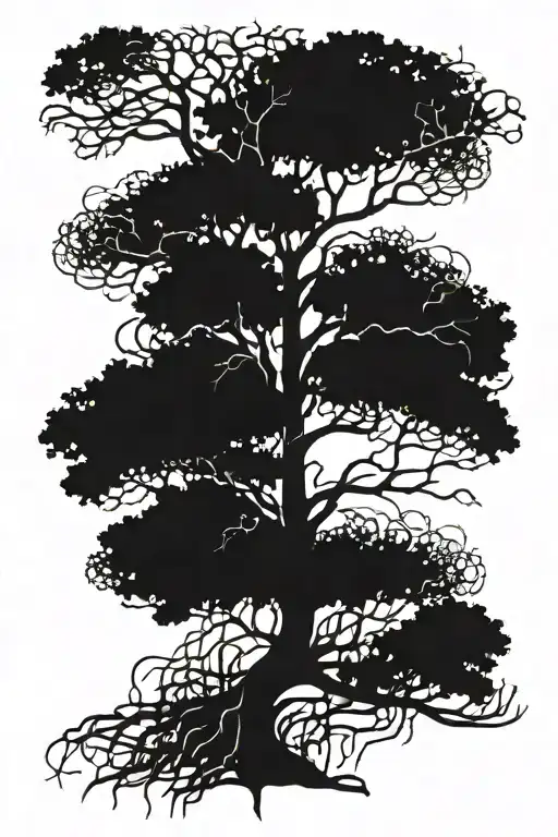 Tree With Roots That Are Shaped Like Electronic Circuit Board