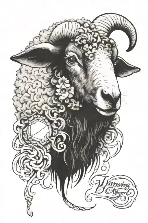 In Writing Black Sheep With The Name Daugherty And A Tear Drop