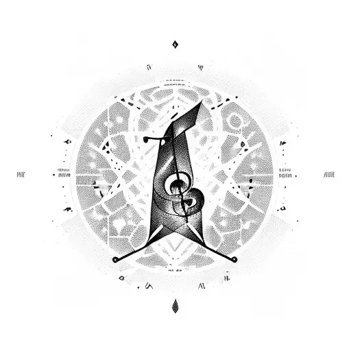 A Music Note Composed Of Constellations With A Cyberpunk Twist