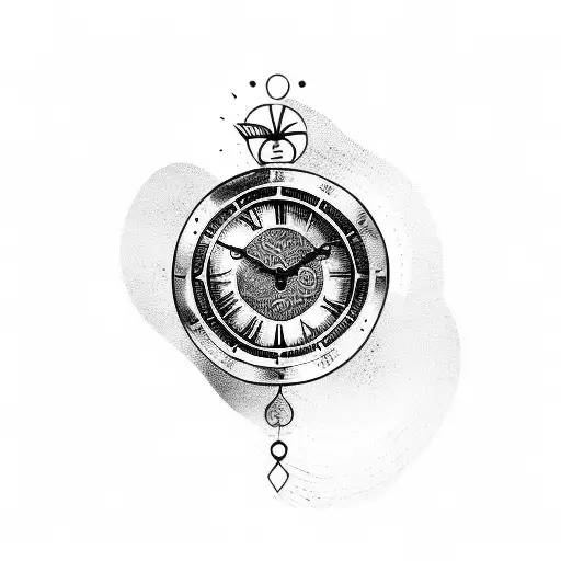 Clock With Praying Hand And Face