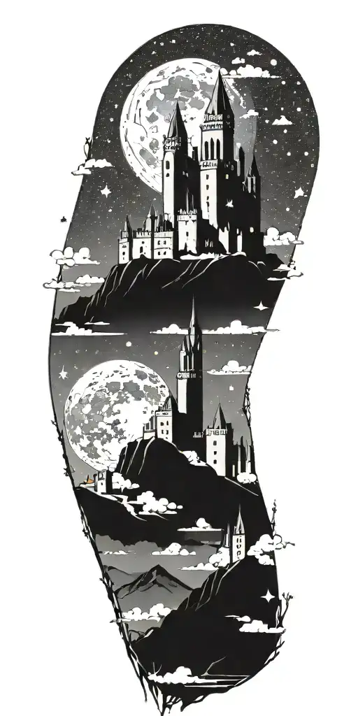 Castel Night Sky With Constellations