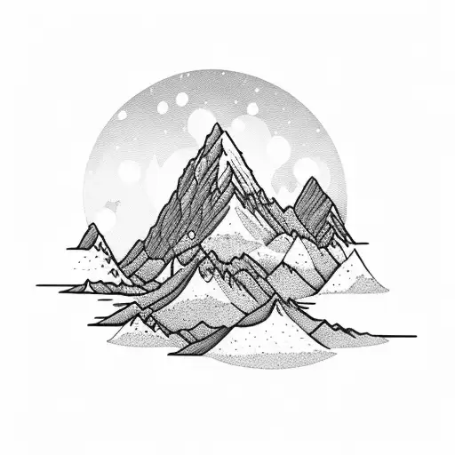 Snow Montain On A Moon