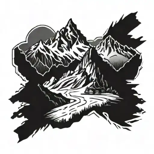 Three Peaks Mountain With Mountain Bike