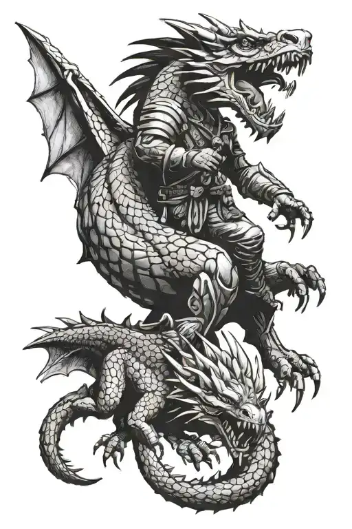 An American Native Warrior Riding A Dragon Inspired By Video Game Aesthetics