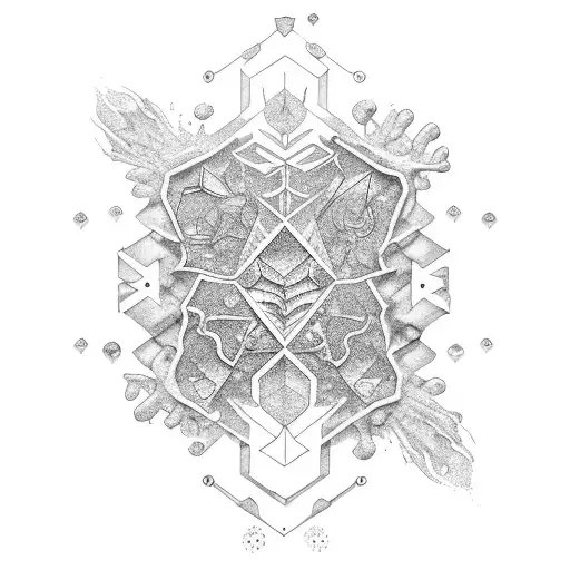 A Collection Of Crystal Formations Forming A Family Tree