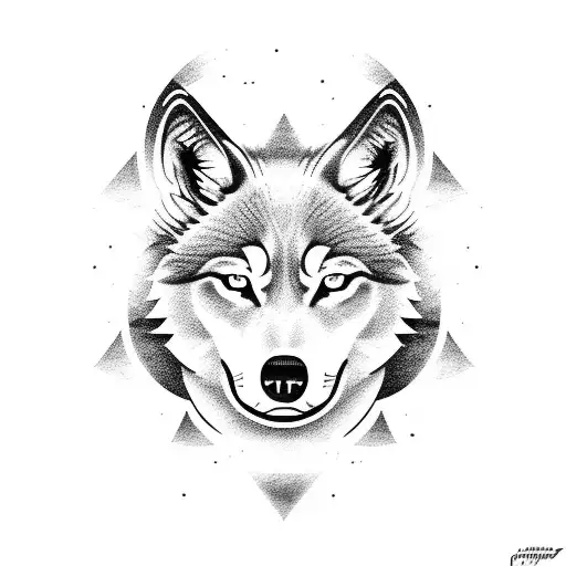 A Dirtbike Tire Track Forming The Shape Of A Wolf