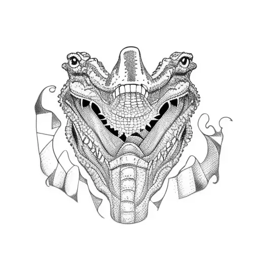 Crocodile With A Mexican Hat