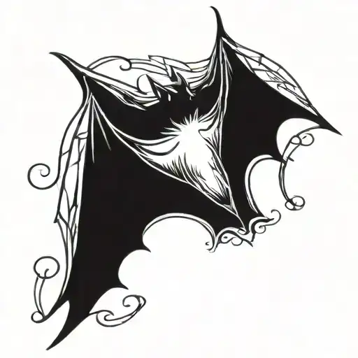 Bat With Wings Spread
