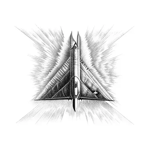 A Surreal Composition Of A Fighter Jet Flying Through A Psychedelic Pink Floyd Album Cover