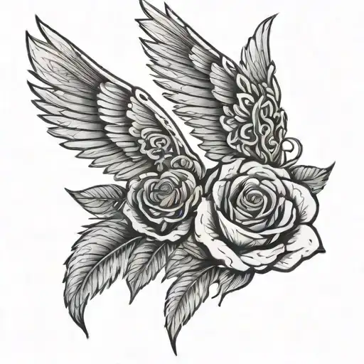 Wings And Rose
