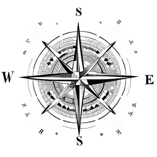 A Compass Rose Surrounded By Different Symbols Representing Various Countries You Have Visited