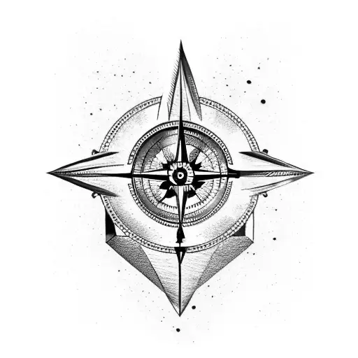 Mask With Necklace With A Compass At The End