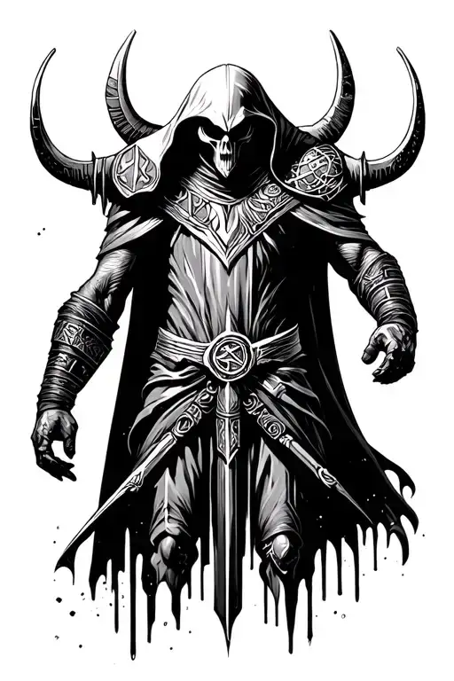 Viking Runes And Mass Effect Reaper In Space