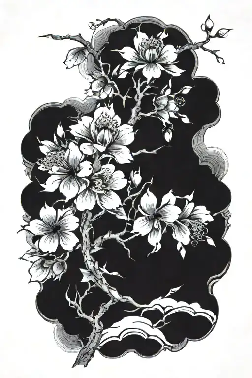 Chinese Patterns With Japanese Sakura