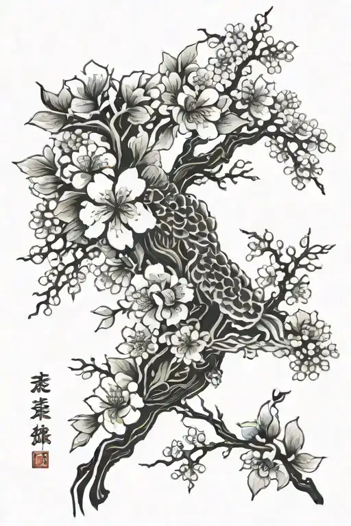 Chinese Patterns With Japanese Sakura