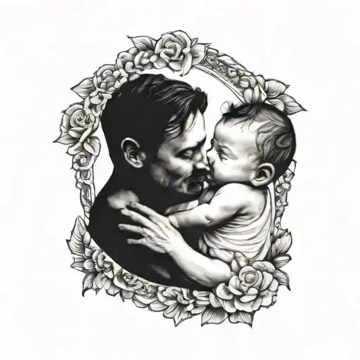 Twin Babies For Dad Holding