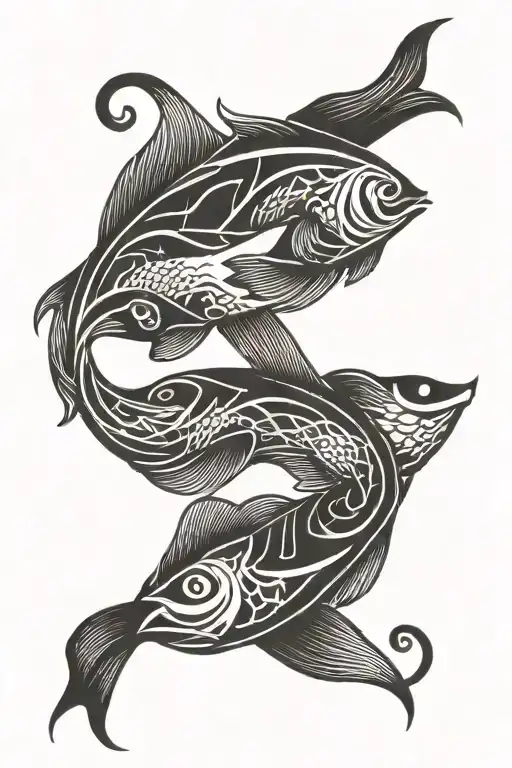 Pisces Symbol Intertwined