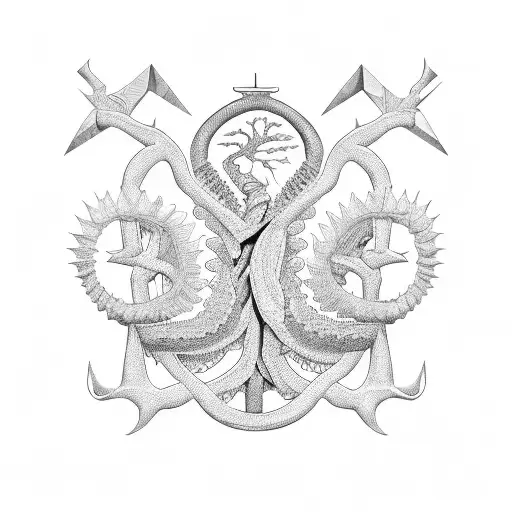 Scales Of Justice Intertwined With A Money Tree