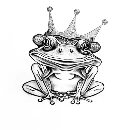 Cute Frog With A Crown