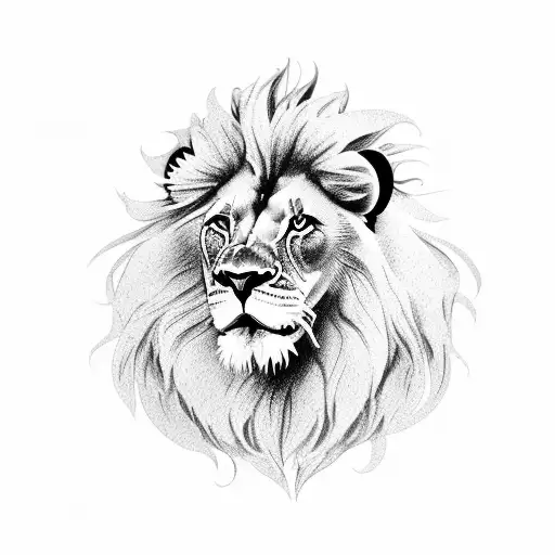 Lion Head With Name Sign In It