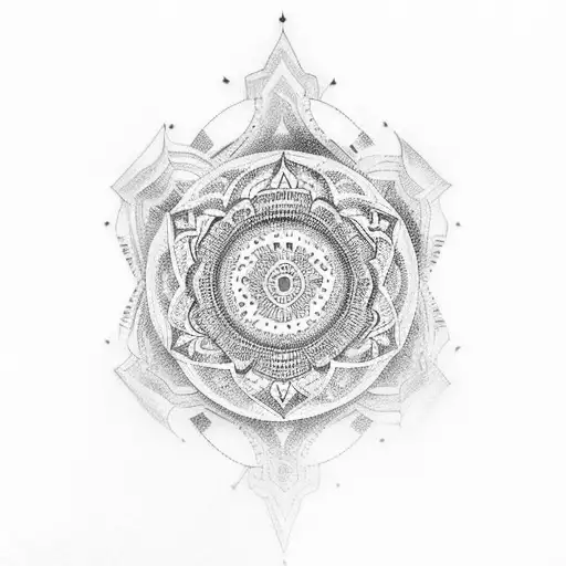 Guitar With Mandala Art