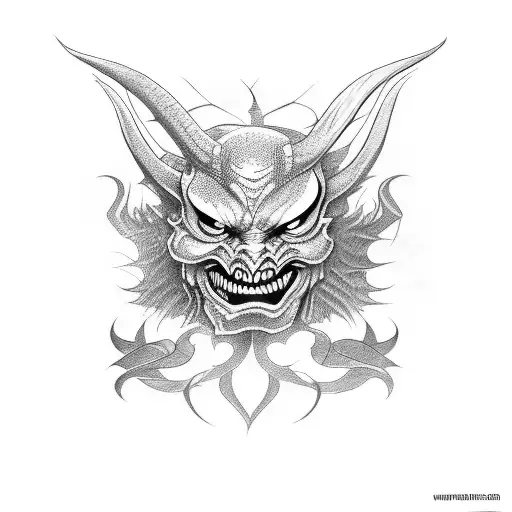 Demon Tattoo Half Sleeve