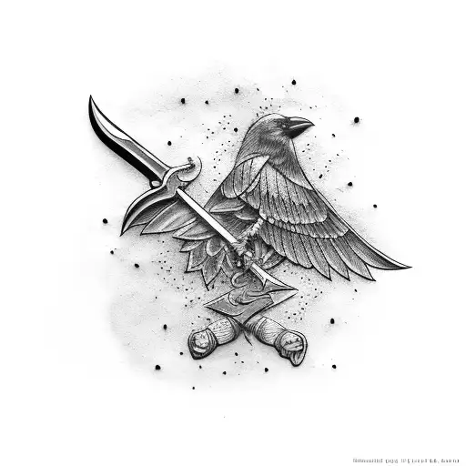 Crow Carrying Sword