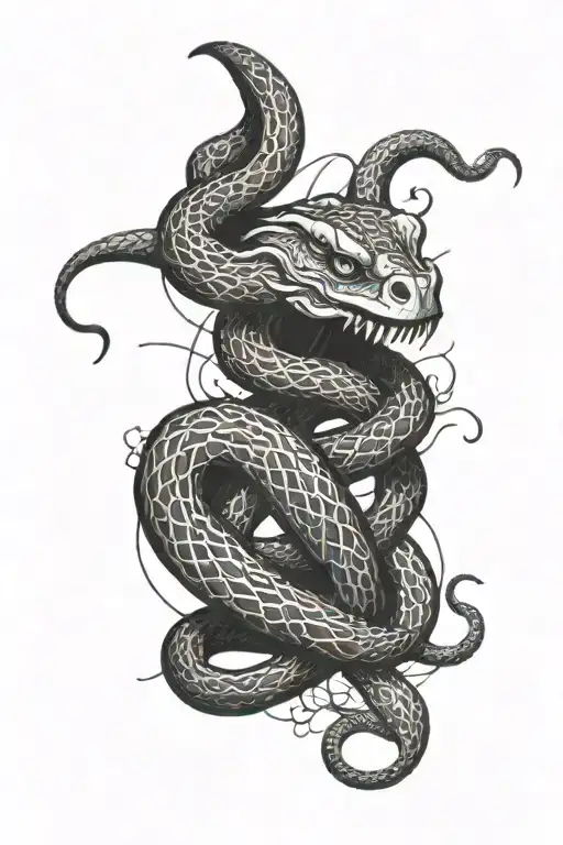 A Broken And Twisted Dead Snake