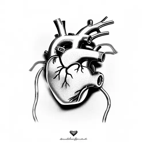 Anatomical Heart Wrapped In Broken Chains