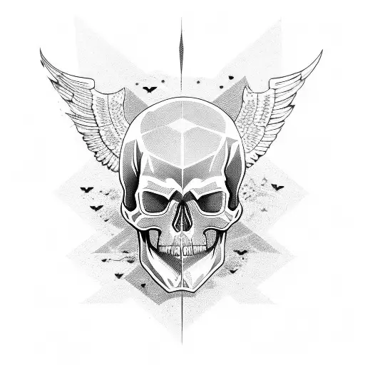 Skull With Wings