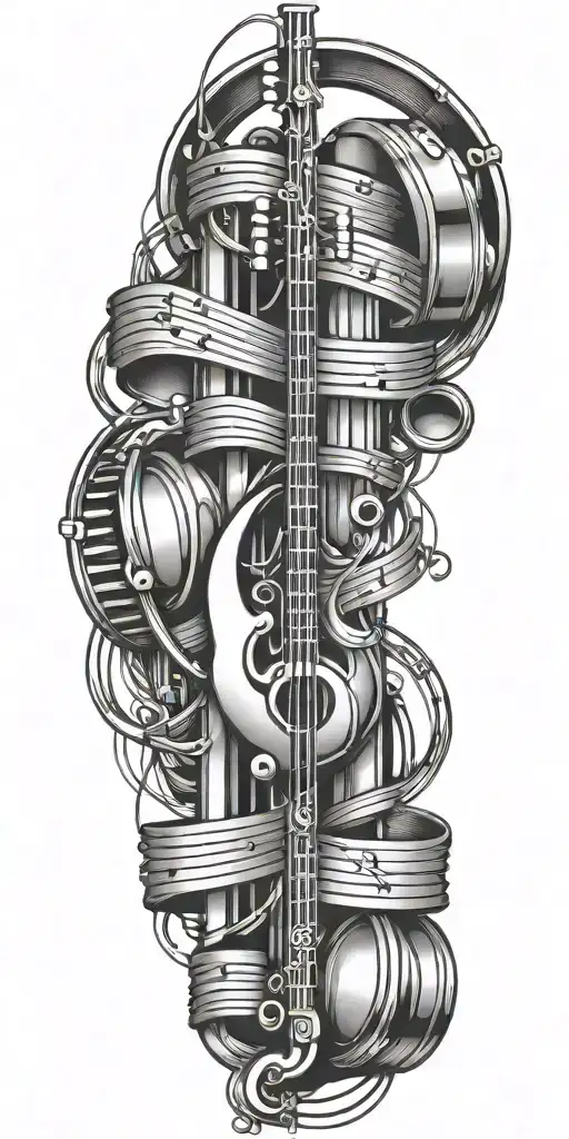 Music Bars Intertwined