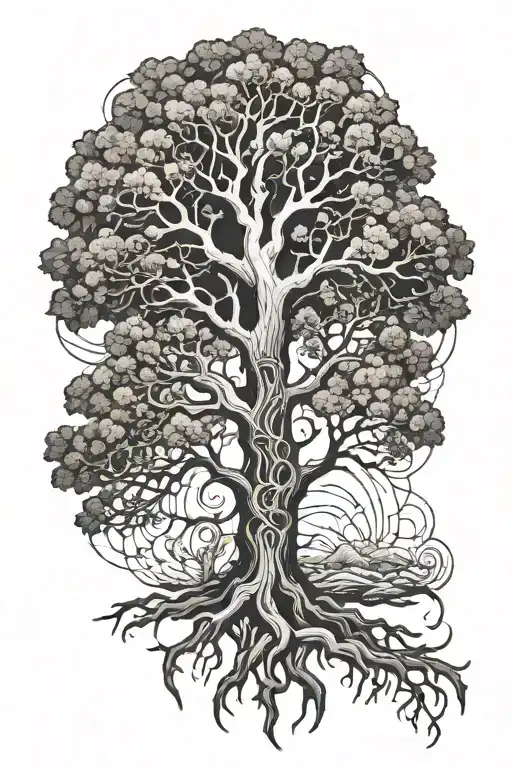 Tree Half Alive Half Dead