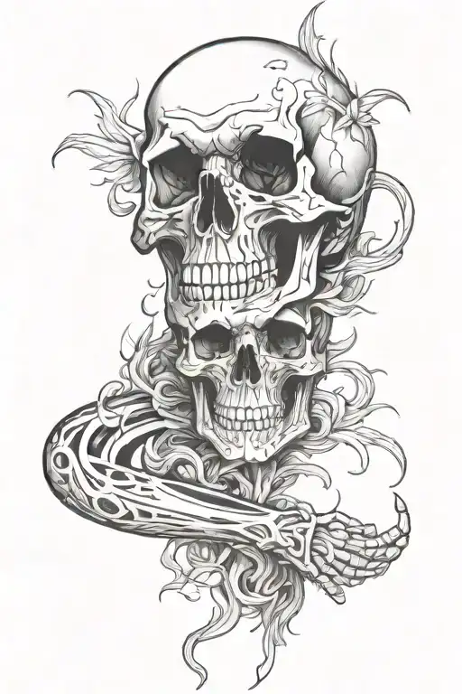 Skull On Full Left Arm