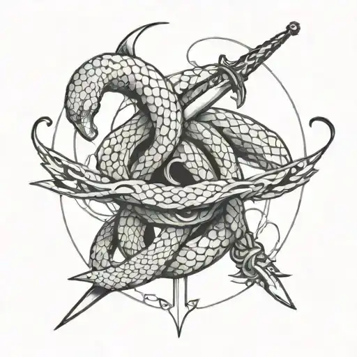 Snake With Sword