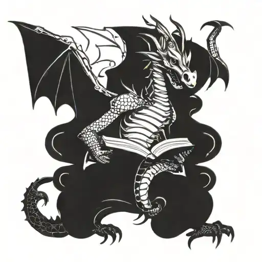 Voodoo Dragon Reading A Book