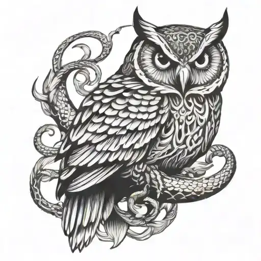 Owl And Snake