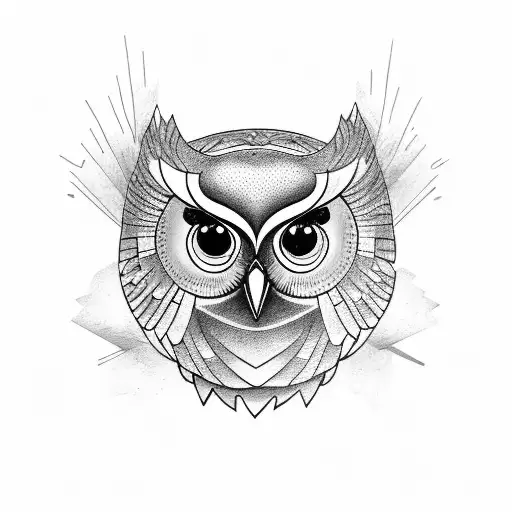 Owl With Hour Glass