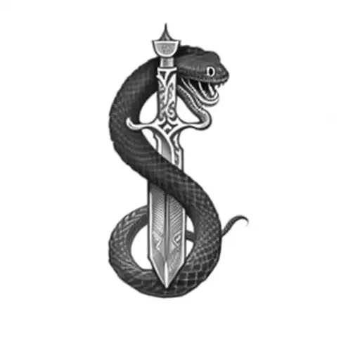 A Snake With A Sword