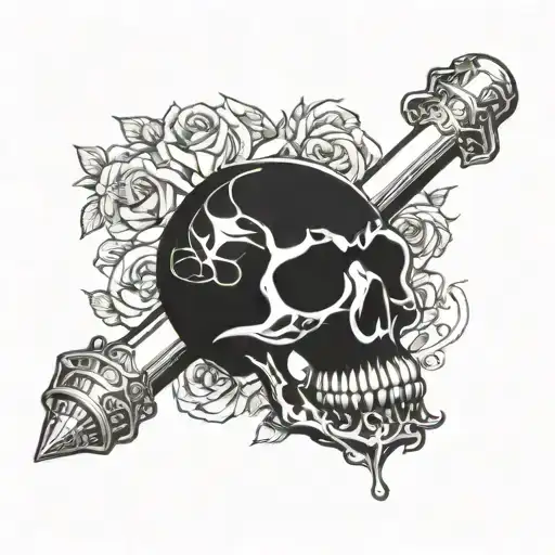 Skull And Dildo Fuck Pussy