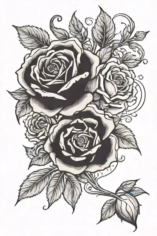 Rose And Honeysuckle