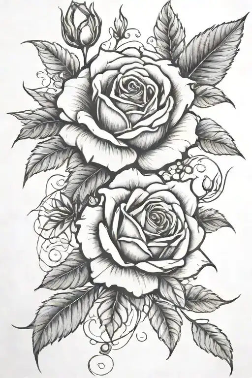 Rose And Honeysuckle