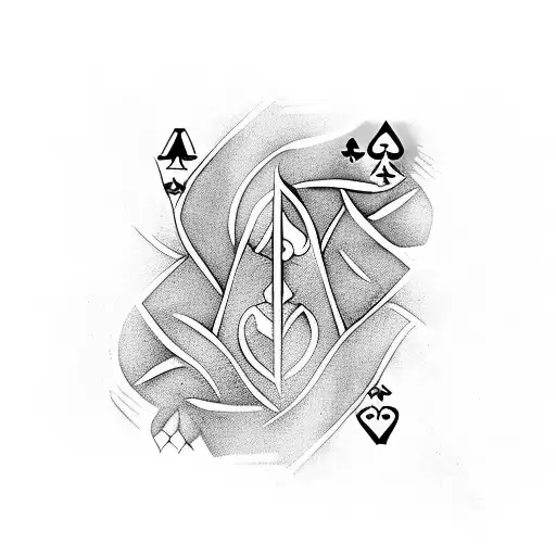 Card Spades Symbols Elven Lord Of The Rings Elvish Black Squiggly