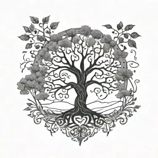 Line Work Tree Of Life