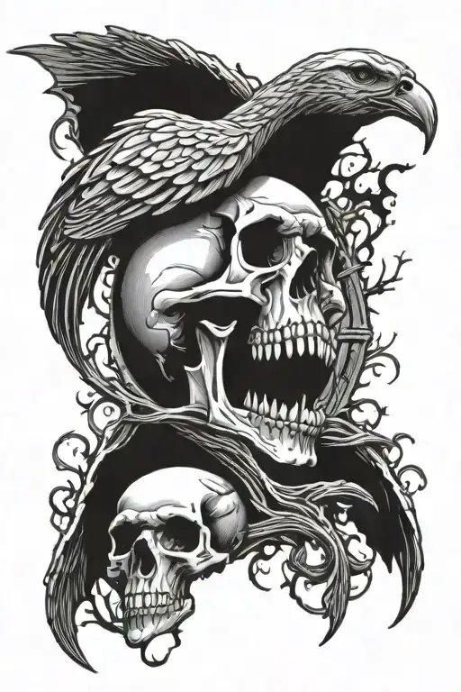 Graveyard Reaper Crow Skull